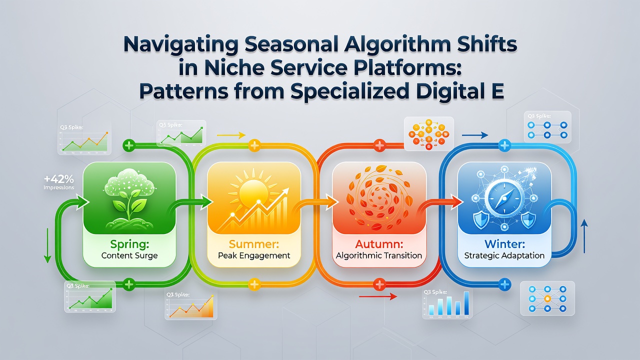 Infographic illustrating recovery timelines after seasonal algorithm updates in digital service marketplaces
